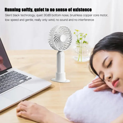 High speed powerful small fan handheld fan USB silent portable fan