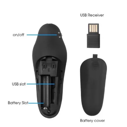 2.4GHz Wireless Presenter PowerPoint Wireless Flip Pen USB Charging Powerpoint Clicker Pointer