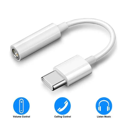 Universal USB Type C to 3.5mm Headphone Jack Adapter AUX Cablei Audio Converto