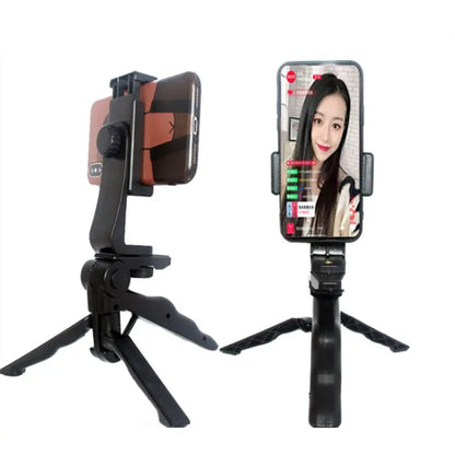 Mini Smartphone Tripod Grip Stabilizer Portable 2 in 1 Handheld Gimbal Stabilizer Tripod Desktop Phone Holder